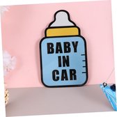 Baby in Car auto sticker met Magnetisch - Blauw - Waterproof - Baby aan boord sticker auto - Baby on Board