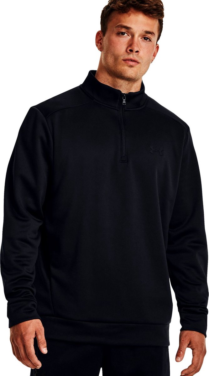 UA Armour Fleece 1/4 Zip - Black / / Black van Merkloos — afbeelding 4