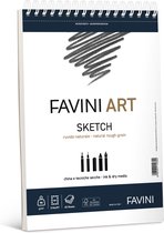 Favini ART SKETCH PAD houtskool, wasco, potlood, stift en inkt, SPIRAL 90 g. 40 sheets A4