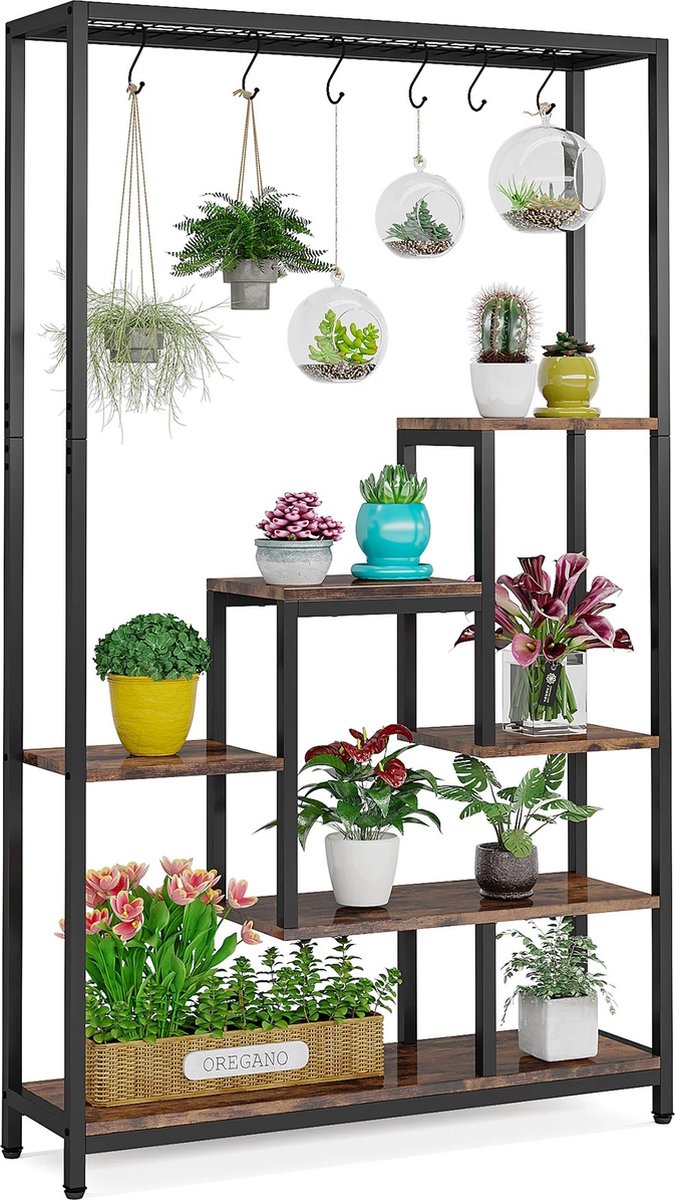 thumbnail: EDA Plantenroller Op Wieltjes - Ø 30 Cm, 5 Multidirectionele Wielen, Draagt Tot 150 Kg - Steenlook Design, Leisteen Grijs