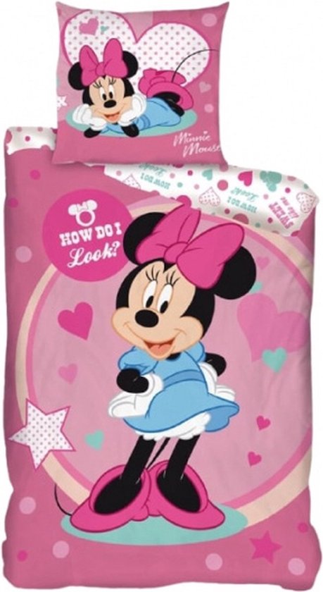 Disney Minnie Mouse Dekbedovertrek 140x200 cm - How do I look - Polyester