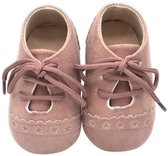 Baby Schoenen - Baby Schoentjes 6-12 maanden - Met kleine decoratieve sterren - Pasgeboren Babyschoenen - Roze