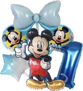 Mickey Mouse - Jomazo - Ballons en aluminium Mickey Mouse avec numéro - Anniversaire Mickey Mouse - Anniversaire enfant - Mickey Mouse 1 an