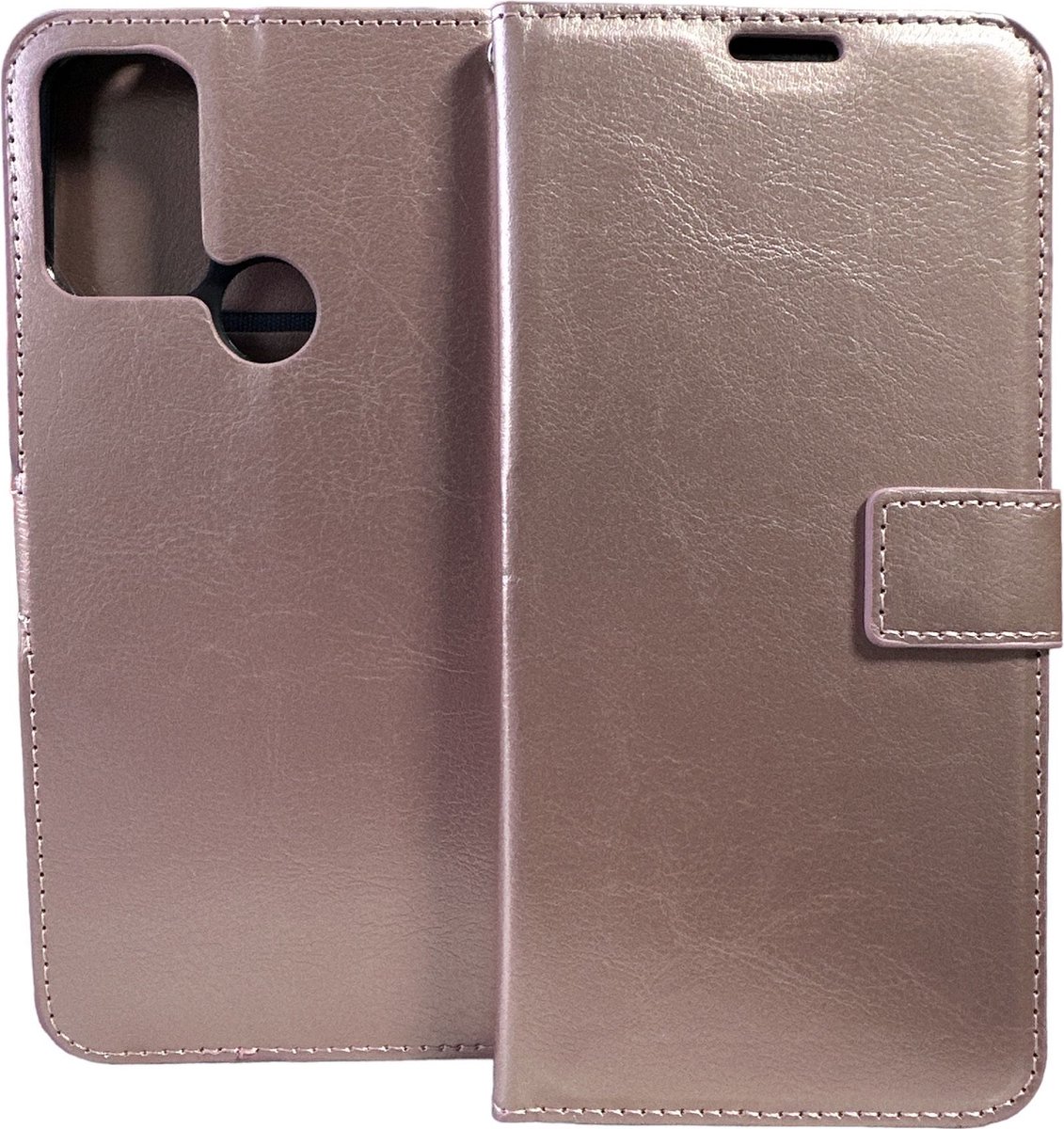 Bookcase Geschikt voor: Oppo A53 4G / A53S - Rose Goud - portemonnee hoesje