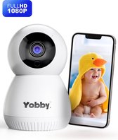 Yobby – FullHD Babyfoon Met Camera en App – Onbeperkt Bereik – WiFi - Geluid en Bewegingsdetectie – Terugspreekfunctie – 4x Zoom