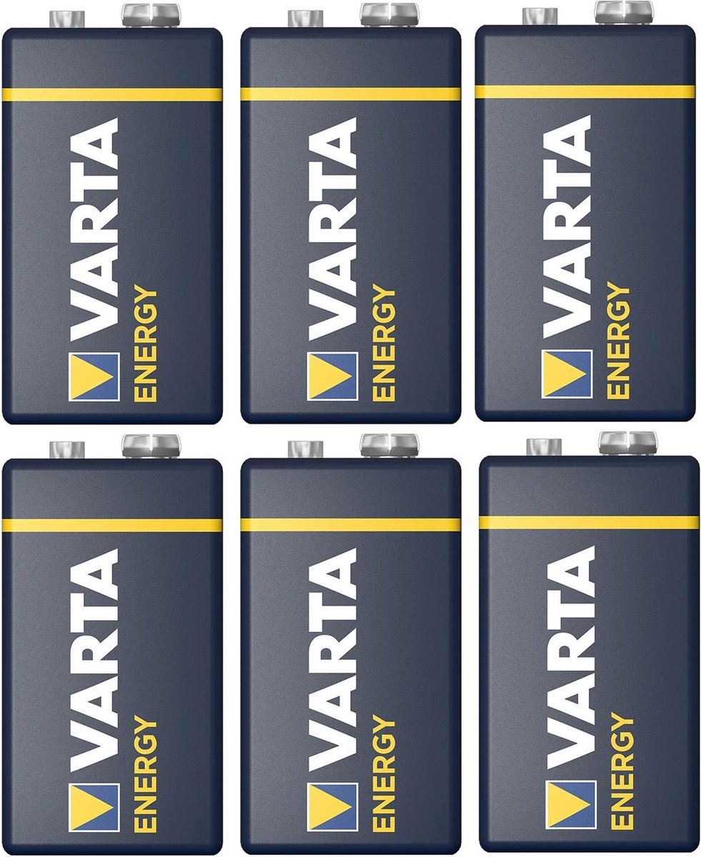 Varta Energy Alkaline batterij - 6x - 9V - blokbatterij - LR61