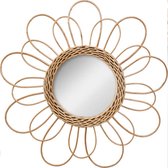 Miroir rond | 38 cm de diamètre | Rotin | Miroir mural | Décoration murale | VT vivant |
