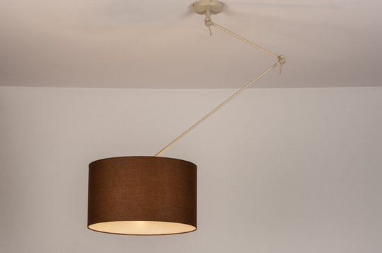 Lumidora Hanglamp 31141 - MYKONOS - E27 - Bruin - Beige - Zand - Metaal - ⌀ 45 cm