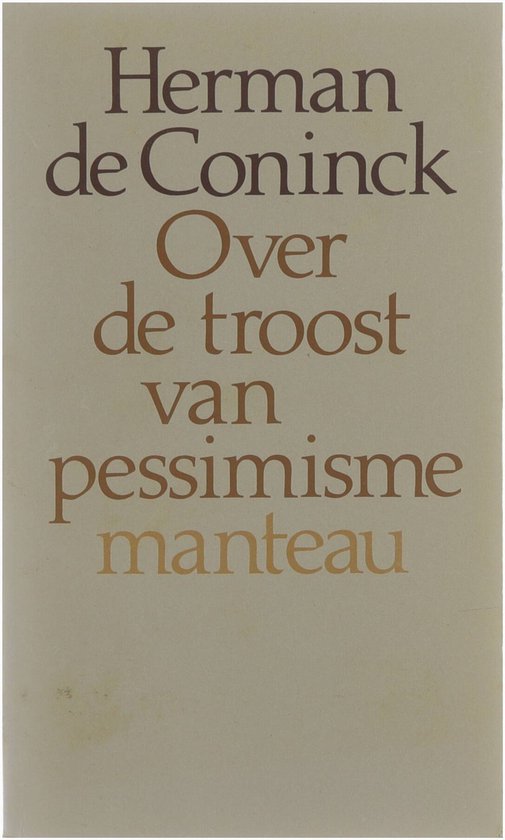 Omslag van Over de troost van pessimisme