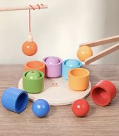 Narges® | Het magnetisch houten regenboog ballen speelgoed | EducatiefSpeelgoed | Leren en Spelen in 1 | MontessoriSpeelgoed|