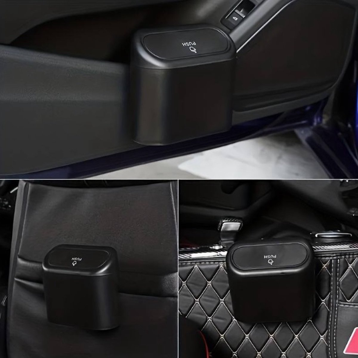Car4Charity afvalemmer auto - zwart - 13.6 x 16 cm