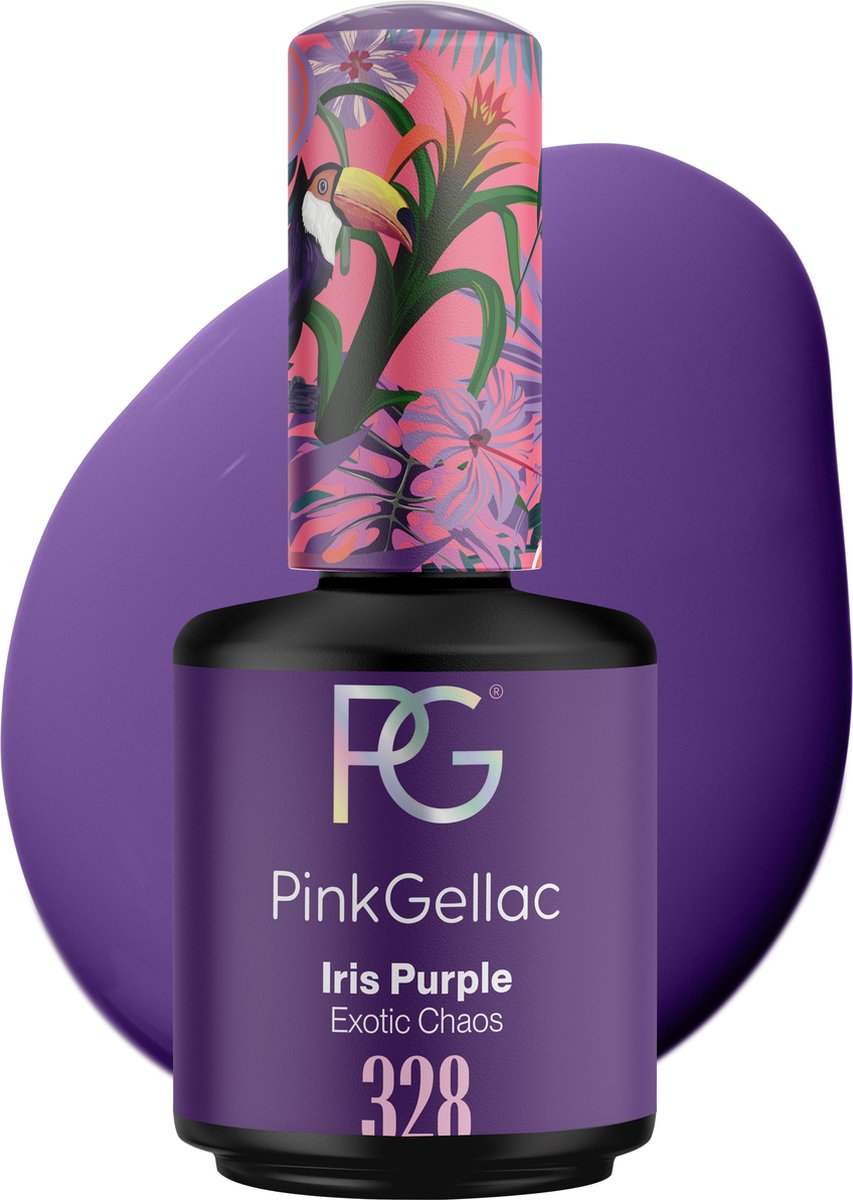 Pink Gellac 328 Iris Purple Gellak Nagellak 15ml - Glanzend Paarse Gel Lak - Gelnagels Producten - Gel Nails