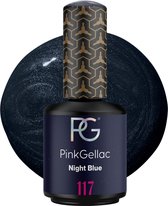 Pink Gellac 117 Night Blue Gellak 15ml - Glanzend Roze Gelnagellak - Gelnagels Producten - Gel Nails - Gelnagel