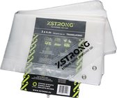 Xstrong Allround 120 - Transparant Dekzeil - 6x12 - Ultrasoon Gelaste Ogen - Tunnelkas Folie - Groot Afdekzeil
