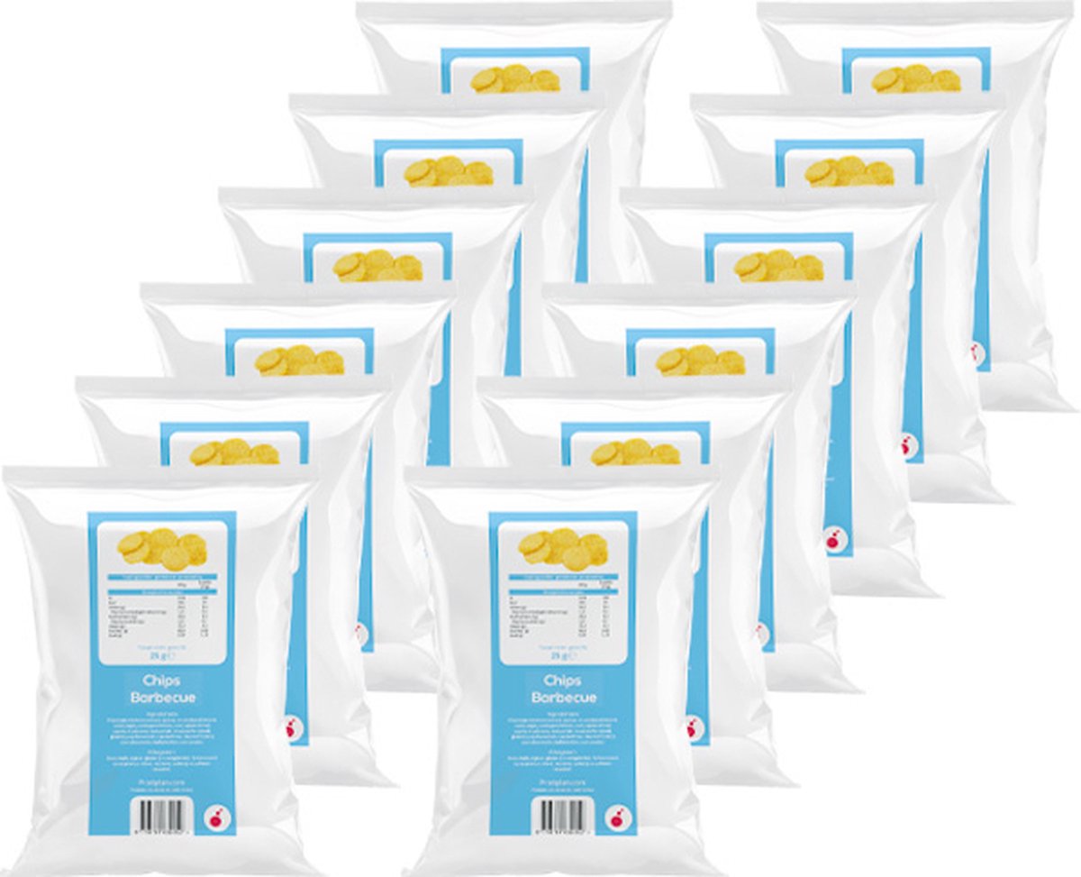 Goedkoopste Protiplan | Chips Barbecue | 12 stuks | 12 x 25 gram | Low carb snack | Eiwitrepen | Koolhydraatarme sportvoeding | Afslanken met Proteïne repen | Snel afvallen zonder hongergevoel!