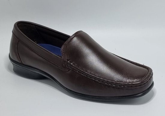 FLEX - Chaussures Homme - Chaussures à enfiler Homme - Mocassins Homme - Zwart - Taille 43 - Cuir Véritable