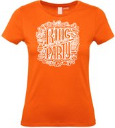 Dames t-shirt King Of The Party | Koningsdag kleding | Oranje Shirt | Oranje Dames | maat XS
