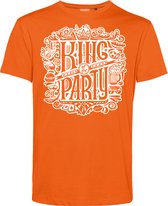 T-shirt King De La Fête | Vêtement pour fête du roi | Chemise orange | Orange | taille XS