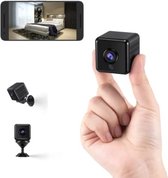 Spy camera draadloos - Mini camera spy wifi - Mini camera draadloos - Spionage camera draadloos klein - ‎3 x 3 x 3,55 cm - Zwart