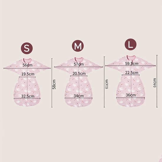 Simyjoy Baby Slaapzak Open Mouwen Wantmanchetten Katoen Puckababy Slaapzak  The Bag 4 Seasons - 6 M/2.5 Y | 100 CM | Hearts Con | De Gele Flamingo  SIMYJOY 2-pack Slaapzak