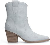 Manfield - Dames - Blauwe denim cowboy laarzen - Maat 39