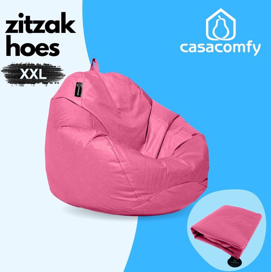 Foto: Casacomfy zitzakhoes stoffen bekleding zonder vulling pear xxl roze volwassenen kinderen