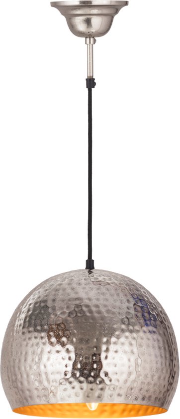 Elfida - Moderne Hanglamp Calisto - Industrieel - Diameter 27cm - Nikkel - Metaal