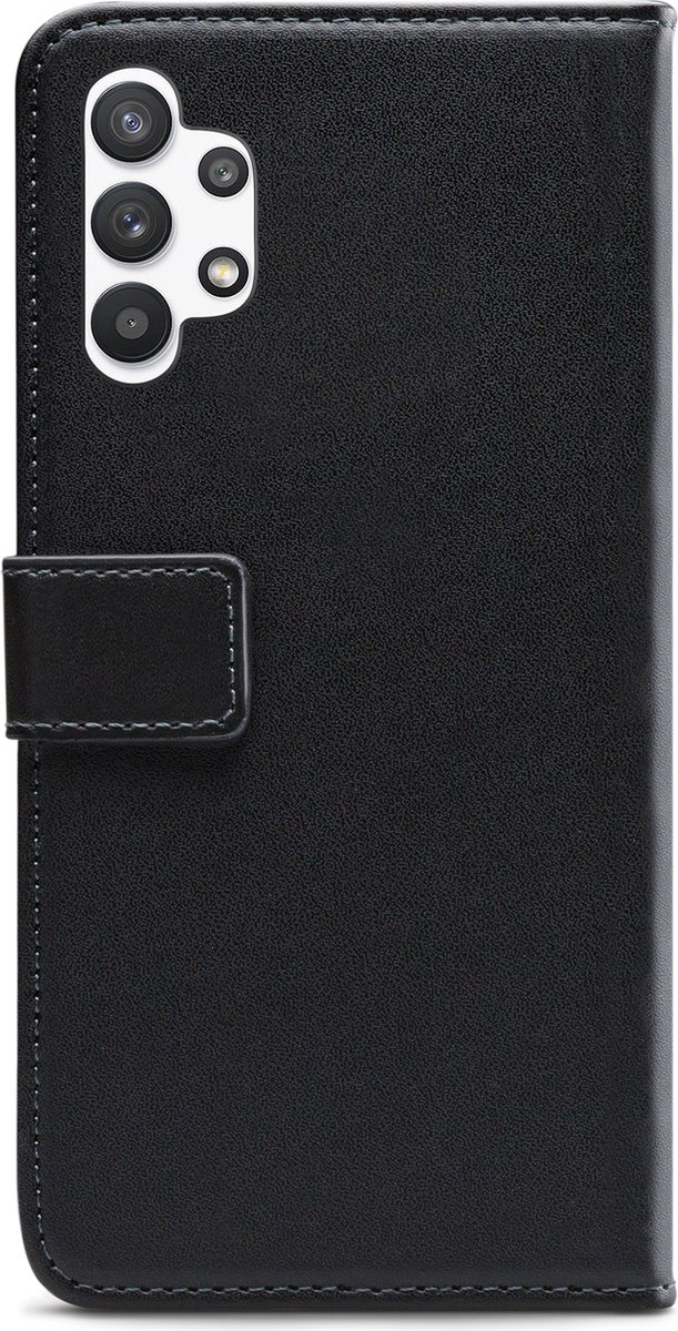 Mobilize Bookcase hoesje geschikt voor Samsung Galaxy A32 4G - Effen Zwart - Kunstleer