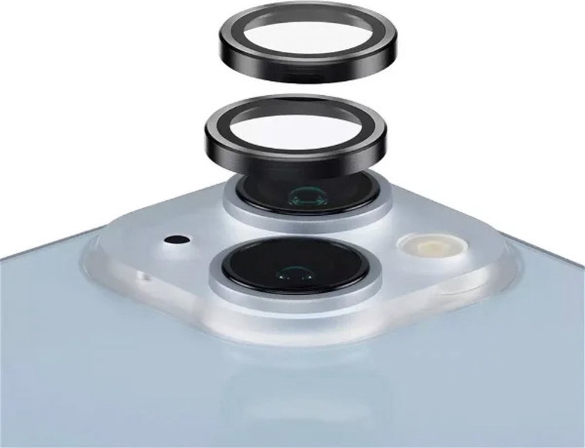 PanzerGlass Screenprotector geschikt voor Apple iPhone 14 Plus Glazen | PanzerGlass Hoops Camera Lens Protector - Case Friendly