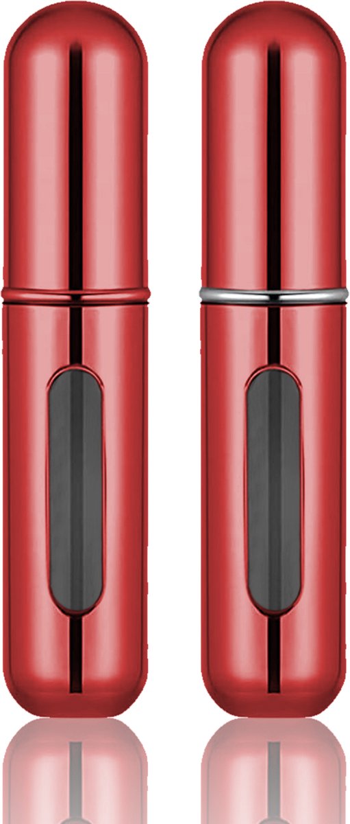 Scenty® - Parfum Verstuiver Navulbaar - Mini Parfum Flesje - Reisflesje - Rood - 2 stuks