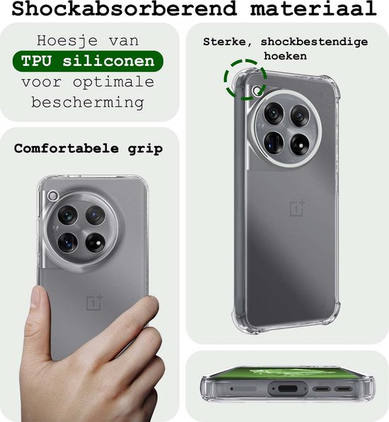 Coque pour OnePlus 12 Coque Antichoc Coque Siliconen - Coque pour OnePlus 12 Coque Antichoc - Transparent