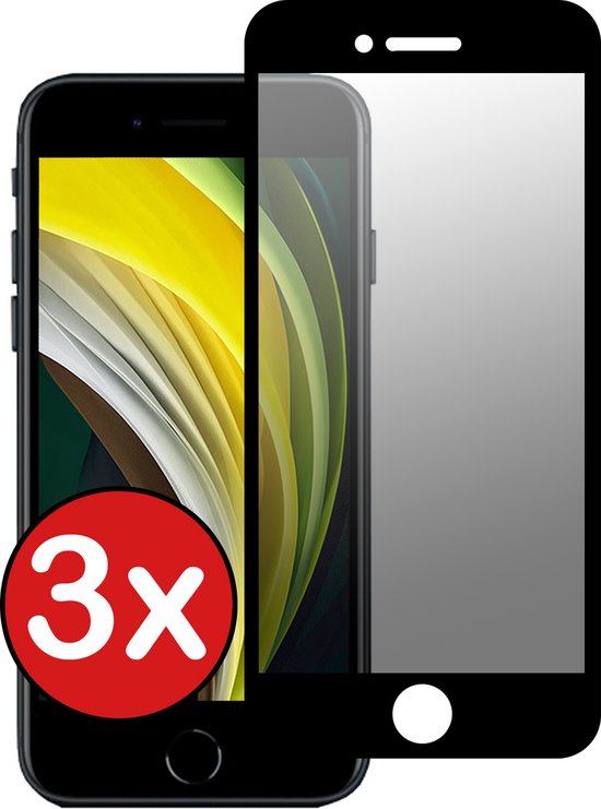 Protecteur d'écran adapté pour iPhone 6s Protecteur d'écran en Glas trempé de confidentialité Couverture complète - Protecteur d'écran adapté pour iPhone 6s Protecteur d'écran en Tempered Glass de confidentialité - 3 PACK