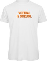 EK kleding T-shirt wit XXL - Voetbal is oorlog - soBAD.| Oranje shirt dames | Oranje shirt heren | Oranje | EK | Voetbal | Nederland