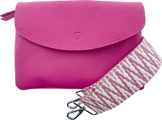 LOT83 Bag Elisa - Cuir végétalien - Sac bandoulière - Sac à main - Pink - Perfect pour un usage quotidien