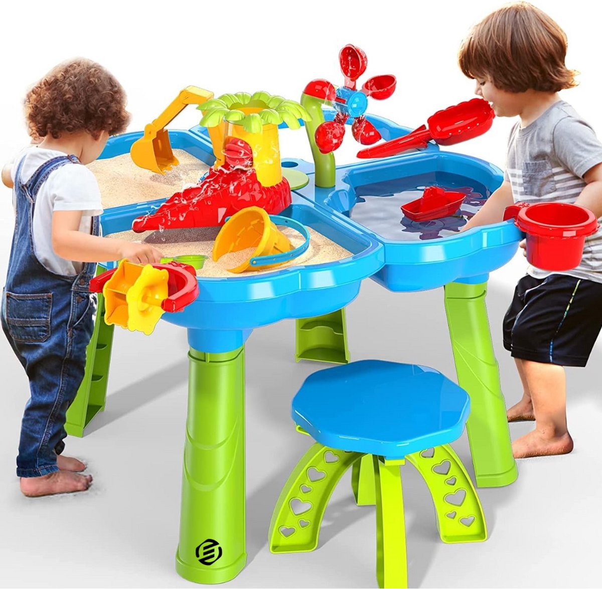 Equivera Watertafel Zandtafel Waterspeelgoed Speeltafel Eenvoudig in Elkaar te Zetten Multi-Speeltafel Premium
