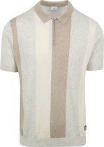 Blue Industry - Knitted Poloshirt Beige - Modern-fit - Heren Poloshirt Maat XXL