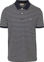 Gant - Poloshirt Pique Navy Streep - Regular-fit - Heren Poloshirt Maat XXL