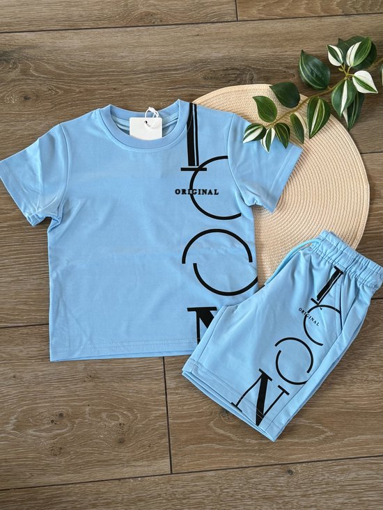 Icon zomer set baby blauw grote opdruk