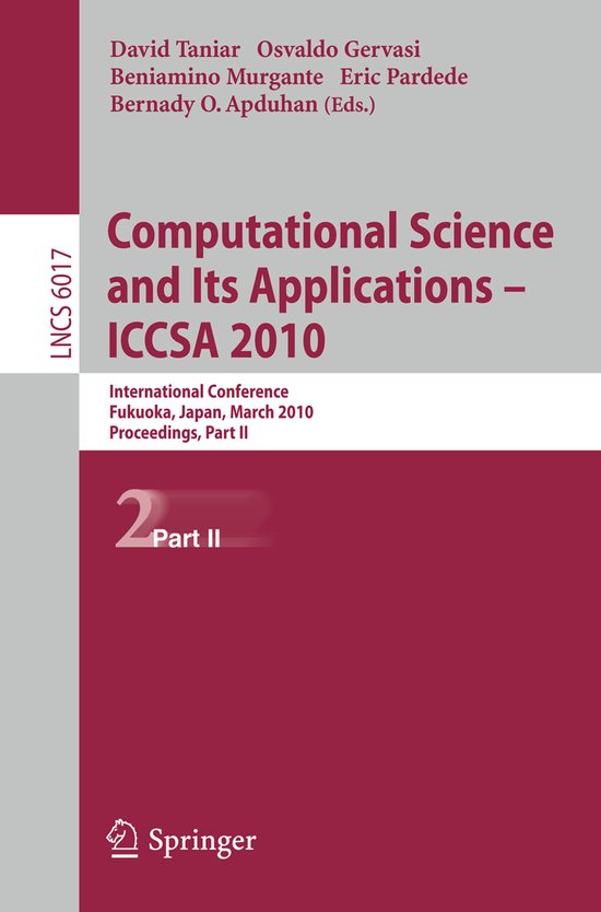 Computational Science and Its Applications ICCSA 2010 - cover