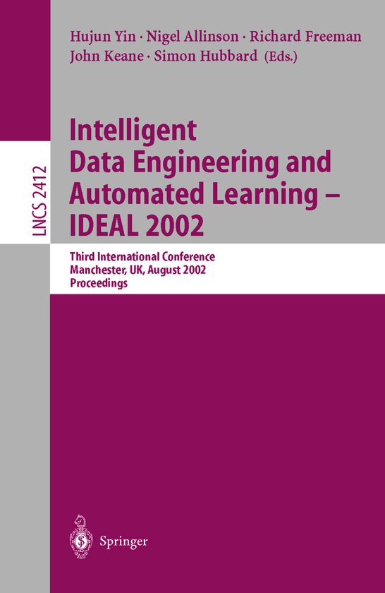 Intelligent Data Engineering and Automated Learning - IDEAL  ... - cover