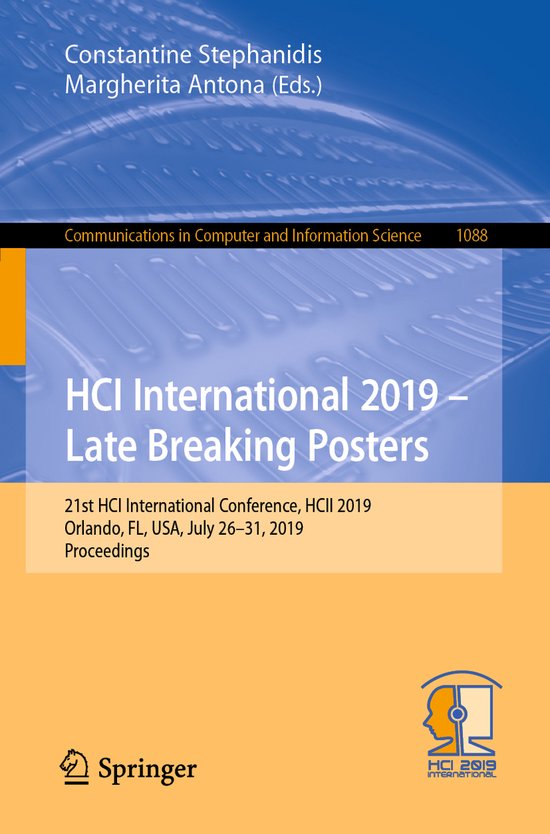 Communications in Computer and Information Science1088- HCI  ... - cover