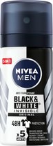 6x Nivea Men Deodorant Spray Invisible for Black en White Power 35 ml