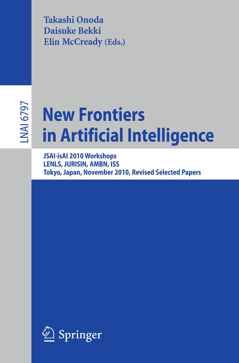 New Frontiers In Artificial Intelligence - Springer-Verlag Berlin and Heidelberg GmbH & Co. K