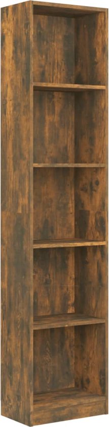 vidaXL-Boekenkast-40x24x175-cm-bewerkt-hout-gerookt-eikenkleurig