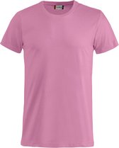 Basic-T bodyfit T-shirt 145 gr/m2 helder roze l