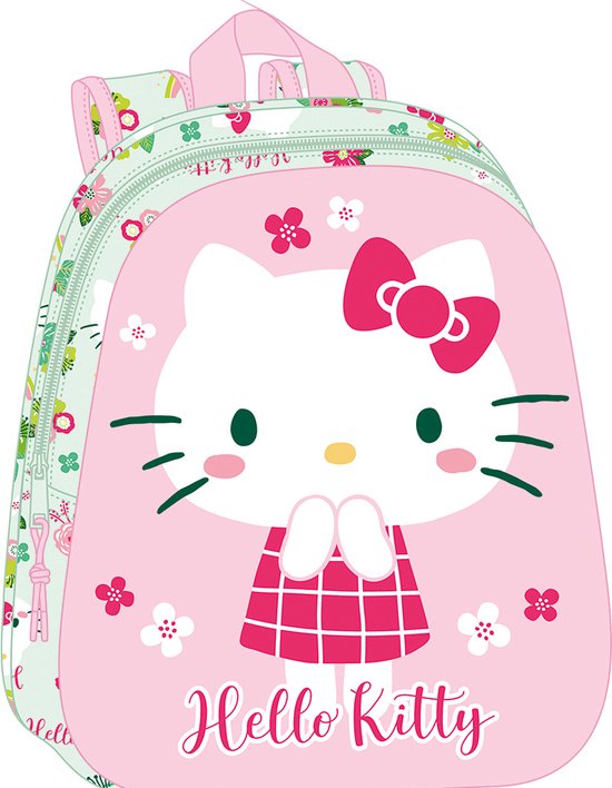 Sac à dos Hello Kitty , 3D Pretty - 33 x 27 x 10 cm - Polyester