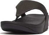 FitFlop Lulu Glitz-Canvas Toe-Post Sandals ZWART - Maat 43