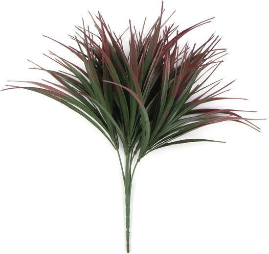 Rood Gras bosje - Grasplant - Kunstplant - Brandvertragend geproduceerd - ⌀ 30 cm