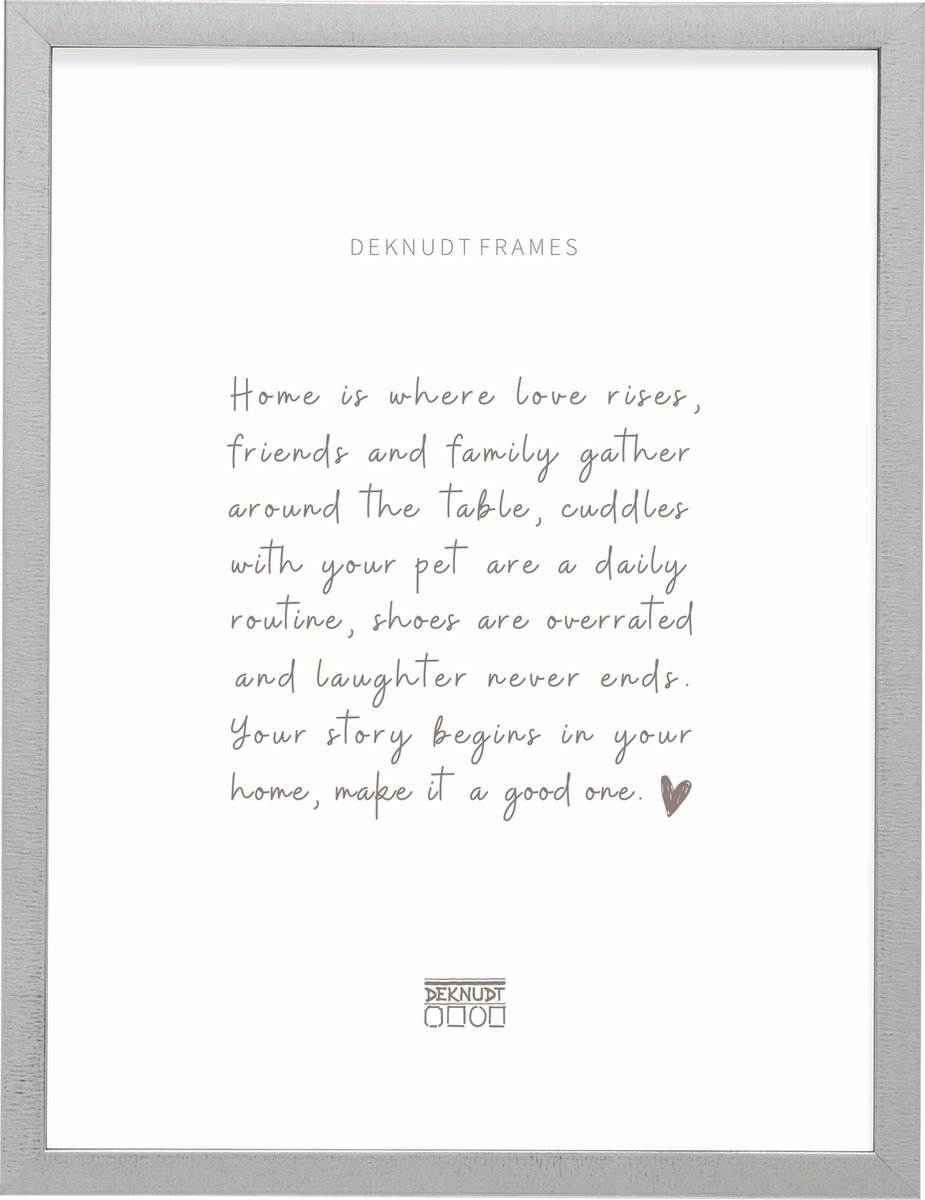 Deknudt Frames fotolijst S47EE2 - zilverkleur met zwart - 30x45 cm