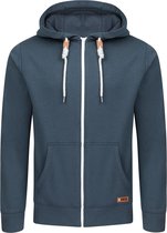 riverso Heren Sweatjack RIVThilo regular fit Blauw M Volwassenen Hoodiejacket - Sweatvest